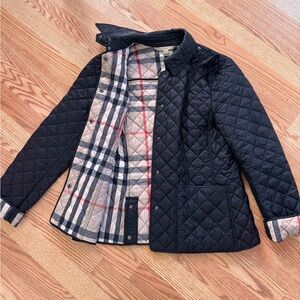 BARELY USED BURBERRY BRIT MEDIUM BLACK COAT